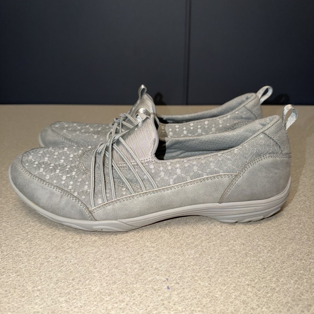 Skechers Women Classic Fit Air Cooled Memory Foam Slip On 23155 US 9.5 Gray